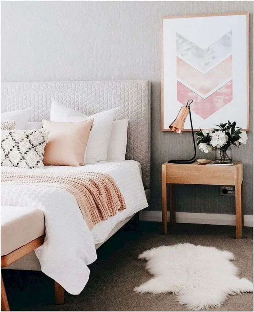 Awesome Pink And Grey Wall Art For Bedroom Bedroom