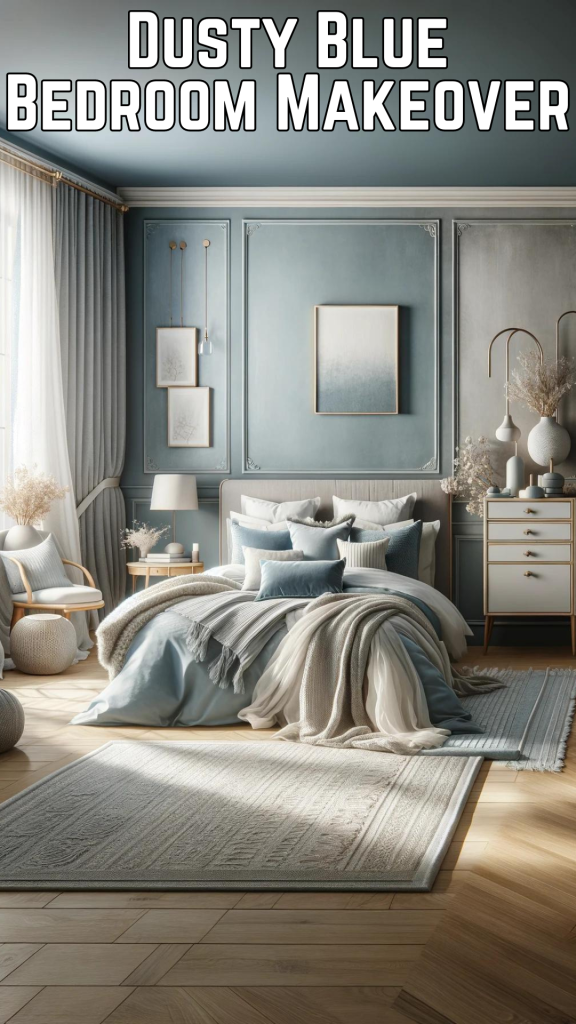 Unlock the Serenity of Your Dreams with a Dusty Blue Bedroom Makeover - Bedroom